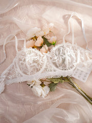 Women Bra & panty  Set Patchwork Bow Underwire Thin Cup Comfortable