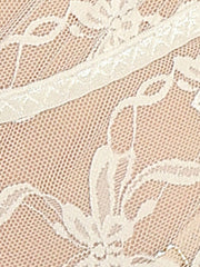 Women's  Lingerie Patchwork Cinched Waist Mesh Slit Bow Sheer Charming Delicate Ladies