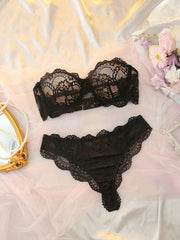 Women's Bra And Panty  Set Lace Back Dual Strap Design