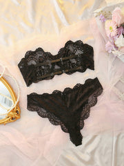 Women's Bra And Panty  Set Lace Back Dual Strap Design