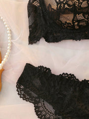 Women's Bra And Panty  Set Lace Back Dual Strap Design